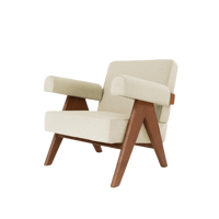 Fauteuil de salon confortable, chaise individuelle moderne en tissu nordique, fauteuil de relaxation avec accoudoirs pour la maison