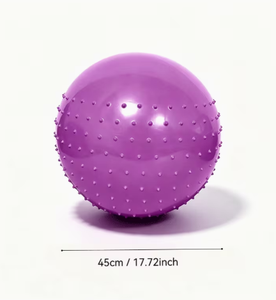 Ballon de yoga en PVC rose HAWK SPORTS INDUSTRIES, 4,9 pouces, antidérapant, rond, pour exercices de fitness, pompe incluse, surface lisse, logo personnalisé - Product Image 6