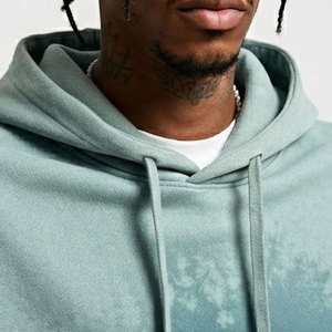 Soft Cotton Fleece Pullover Relaxed Fit Everyday Wear Men <b>Sun</b> Fade Hoodies New Vintage Style Men <b>Sun</b> Faded Hoodies In Low MOQ - Product Image 3
