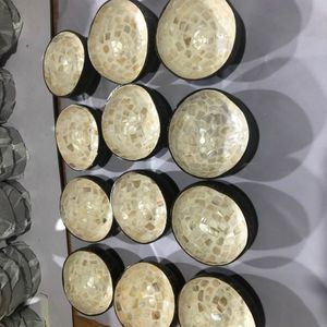 2026 MEILLEUR CHOIX Bol en noix de coco artisanal en laque bleue Lotus Aaron, jetable, classique, écologique, de qualité supérieure pour fêtes et maison - Product Image 1