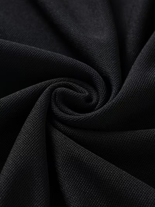 Men's Black Oxford for Shirt Short Sleeve Solid Color Casual Breathable Plain Dyed Knitted Fabric Regular Length - Product Image 6