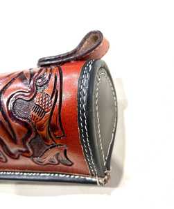 Custom Gun Cover Genuine Leather Customized Color Size Western Hunting Outdoor Activities Padding Slip Case Lined Sherpa A.T - Product Image 5
