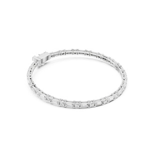 Meilleur Prix Bracelet Tennis Moissanite Plaqué Or Fait Main, Pierres Style Diamant Forme Luxe, Argent 925, Bijoux Vintage pour Fête - Product Image 2