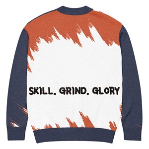 Breathable Modern Fit V-Neck Cardigan Men’s Contrast Stripe Varsity Knitted Sweater for Trendy American Streetwear - Product Image 4