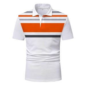 เสื้อโปโลลายทางของผู้ชายผ้าฝ้าย100% เสื้อโปโลลายทาง OEM จากโรงงานบังคลาเทศ - Product Image 4