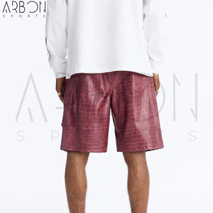 Shorts en cuir pour homme, nouvelle collection, qualité supérieure, design dernier cri, durables, légers, sur mesure. - Product Image 4