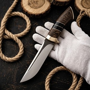 Couteau de chasse à lame fixe en acier au carbone forgé à la main, pour activités de plein air, bushcraft, EDC, camping, vente en gros, OEM, fabricant sur mesure - Product Image 2