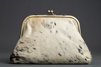 Poils de peau de vache sur pochette en cuir véritable décontracté élégant portefeuille porte-carte petit porte-monnaie à la main fabriqués à la main portefeuilles pour les femmes