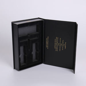 Custom Luxury Handmade Flip Top <b>Black</b> Cardboard Magnetic Closure Recyclable Rigid Watch <b>Gift</b> <b>Box</b> Packaging Embossing - Product Image 2