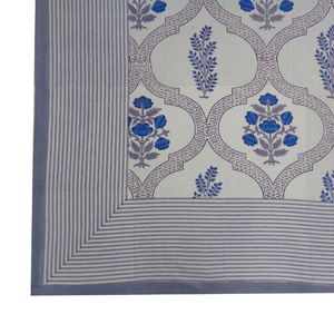 Mantel Cuadrado con Estampado Floral para 8-10 Personas, 180x270 cm, Azul Grisáceo, Lavable, Tejido, para Uso Doméstico, Gran Venta - Product Image 6