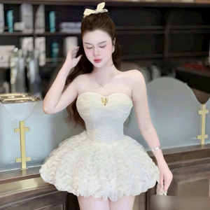 Vestido Maxi Elegante de Manga Corta para Mujer, Diseño Sencillo y Sólido, Combinación Perfecta de Elegancia, Comodidad, Casual y Formal, Cintura Natural - Product Image 4