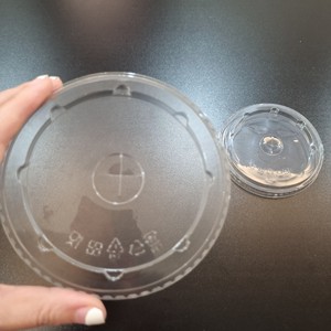 Custom logo Low price Factory Disposable Dia 90/93/95/120mm PET PP <b>Plastic</b> Lid Dome Flat Lids for <b>Plastic</b> <b>Cups</b> Transparent clear - Product Image 3