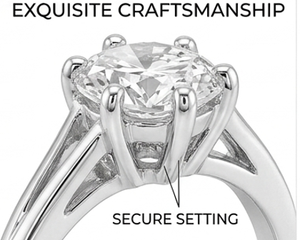 14K White Gold Luxury Flower Cluster Diamond Engagement <b>Ring</b> 0.5ct Brilliant <b>Split</b>-Shank Bridal Gift Jewelry - Product Image 5