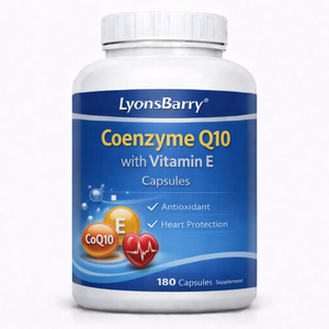 Lyonsbarry Coenzyme Q10 avec Vitamine E 100mg Antioxydant Protection Cardiaque Capsules 100 Unités Complément Alimentaire Fournisseur OEM GMP - Product Image 1