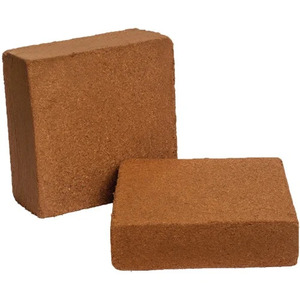 Blocs de cocopeat lavés à faible teneur en EC de 5 kg, blocs de cocopeat naturels pour la germination des graines, le jardinage, l'hydroponie, la pépinière - Product Image 1