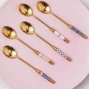 <b>Vintage</b> Embossed Gold Style <b>Cutlery</b> Set Royal Inspired Dining Look for Elegant Table Setup - Product Image 1