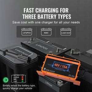 Caricabatterie per Golf Cart 48V 15A Intelligente con Connettore G29 Compatibile con Batterie al Piombo-Acido AGM/GEL/EFB - Product Image 2