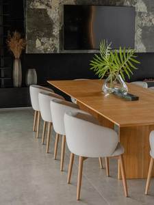 Juego de Comedor de Madera Maciza con 8 Sillas, Muebles de Lujo Escandinavos Modernos y Minimalistas - Product Image 2