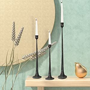 Handcrafted Iron Candle Holder <b>Rustic</b> Farmhouse Accent For Elegant Living Room Festival Decoration And Gifting Purpose - Product Image 1