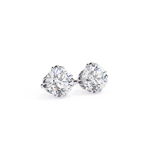Boucles d'oreilles clous REYES personnalisées en argent sterling 925, certifiées GRA, taille ronde, 2,5 carats, moissanite VVS, pour femmes, bijoux fins - Product Image 4