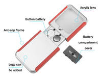 High Quality LED Lighted Pocket Magnifier, Portable Sliding Magnifying Glass for Seniors & Low Vision, Efficient Reading Aid