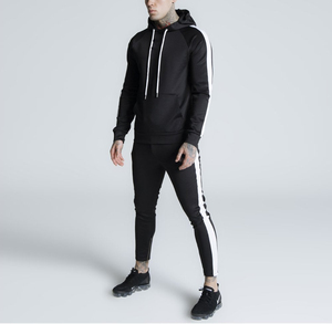 Ensemble de survêtements de sport en molleton technique pour hommes, deux pièces, pour la course à pied et l'entraînement en gros - Product Image 6