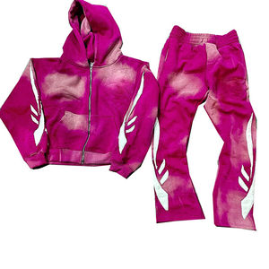 Nouvel Arrivage 2026 – Ensemble de Survêtement Deux Pièces Personnalisé avec Logo Brodé, Effet Délavé Vintage et Tissu Lourd pour Homme - Product Image 5