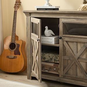 Grande Credenza a 2 Ante per Ingresso, Soggiorno, Bar, Cantinetta Vini con Tavolo, Elegante Mobile in Legno per Conservazione Vini - Product Image 4
