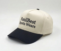 Casquette de baseball FonilBest 6 panneaux en acrylique, visière réglable, logo brodé en relief, respirante, imperméable, unisexe, décontractée, sportive