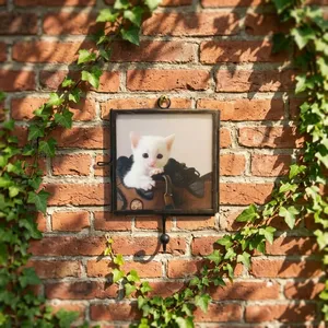 Artisan Design Square Brass <b>Photo</b> <b>Frame</b> with Ring Hook and Glass Cover Model PF969 for Wall Hanging Decorative Display - Product Image 5