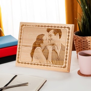 Teak Wood Eco-friendly Durable Laser Engraved Photo <b>Frame</b> | Tabletop | Custom Personalization | Wholesale | Moradabad - Product Image 1