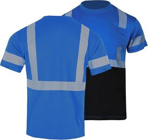 Tissu 100% polyester, vente en gros directe d'usine, prix bas, polo de sécurité réfléchissant à manches courtes - Product Image 5