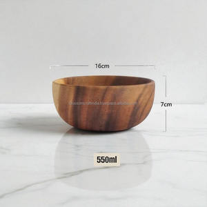 Bol en bois de cuisine haut de gamme, qualité supérieure, surface polie à la main, parfait pour les salades de fruits, les soupes, les collations ou les repas - Product Image 3