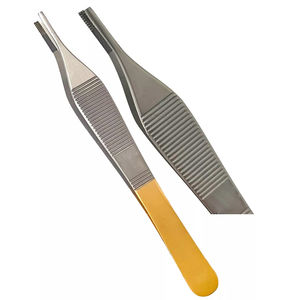 Pinzas Adson TC 1x2 con Dientes Marrones Dentados para Uso Quirúrgico General, Pinzas Adson de Alta Calidad Semi-Doradas - Product Image 5