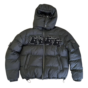 Chaqueta Acolchada Bordada Personalizada para Niños, Unisex, Ropa de Calle de Invierno, Cierres Metálicos Personalizados, Capucha Desmontable, Impermeable - Product Image 1