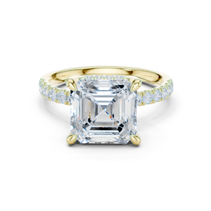 แหวนหมั้นหรือแหวนแต่งงานสวยหรูสำหรับผู้หญิง แหวนเพชรทรง Asscher คุณภาพเยี่ยม ได้รับการรับรองจาก GRA เพชรเพาะเลี้ยงในห้องปฏิบัติการ ราคาสมเหตุสมผล - Product Image 1