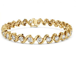 Pulsera de Diamantes Redondos con Corte Brillante, Clásica para Mujer, Diamantes Cultivados en Laboratorio - Product Image 2