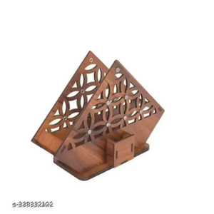 Porte-serviettes en bois |   Distributeur de serviettes en papier |   Organisateur de table à manger pour cuisine, restaurant, hôtel, bureau |   Décoration intérieure - Product Image 3
