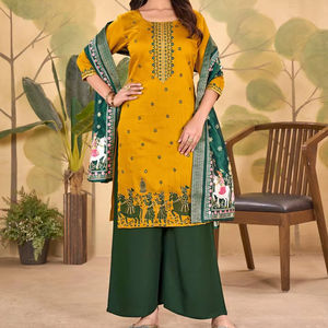 Accesorios de Moda, Trajes Salwar para Mujer, Diseño Indio-Pakistaní, Bordados, de Algodón y Seda, para Fiestas, Último Diseño - Product Image 1