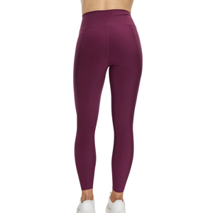 Custom Wholesale Women Solid High Elastic Waist <b>Yoga</b> Leggings Nylon Spandex Breathable Quick Dry Four-Way Stretch Fitness <b>Pants</b> - Product Image 4