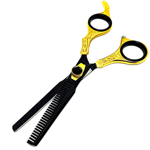 Kit de ciseaux de coiffure professionnels en acier inoxydable pour droitiers, à pointe arrondie, pour salon de coiffure - Product Image 6