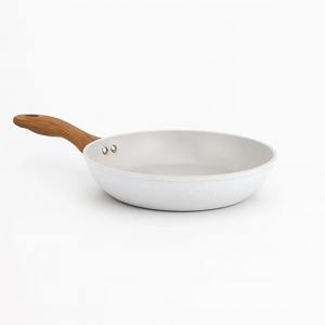 Sartén Antiadherente con Revestimiento de Mármol Blanco y Mango de Madera, Compatible con Inducción, Utensilios de Cocina - Product Image 1