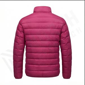 Chaqueta de invierno cálida para hombre de talla grande con diseños personalizados OEM, Abrigo acolchado de concha suave con cremallera, a prueba de viento, estilo a cuadros a la moda para hombre - Product Image 3
