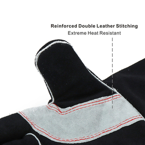 Guantes de Cuero de Alta Calidad para Soldadores, Guantes de Trabajo de Exportación, Guantes de Cuero de Protección Resistentes al Fuego Personalizados de Alta Calidad para Hombre - Product Image 6