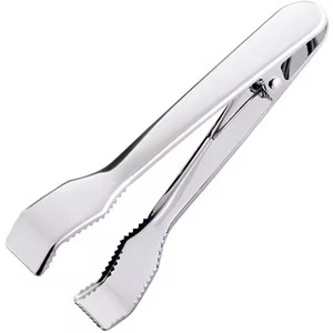 Pince à glace en acier inoxydable finition argentée, résistante à la chaleur 260°C, compatible lave-vaisselle, écologique, style simple, pince à salade et aliments, personnalisable - Product Image 4