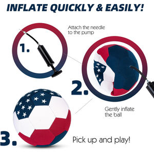 Ballon de football rembourré pour entraînement de jonglage en salle, taille 4, respirant, durable, léger, couleur et logo personnalisables, rempli de mousse - Product Image 3