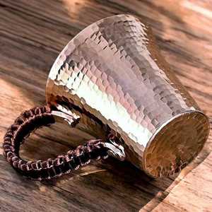 Pure <b>Copper</b> Dark Hammered Mug | 100% <b>Copper</b> Moscow Mule Mug | Handcrafted Ayurvedic <b>Cup</b> | Cocktail & Home Bar Drinkware - Product Image 2