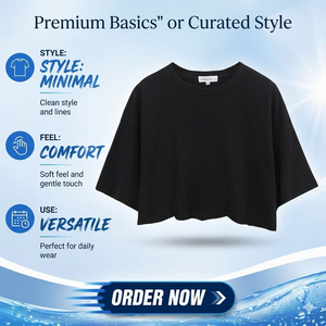 Wholesale Price <b>Women</b> <b>Crop</b> <b>Top</b> Latest Style Hot Selling Anti Wrinkle Durable Material 100% Cotton Summer Logo Fully Customized - Product Image 5
