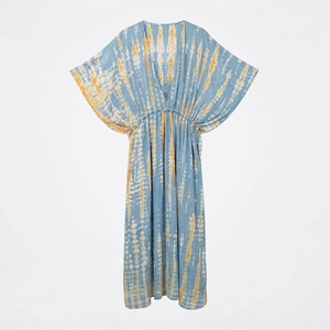 Chic Women Beach Cover up <b>Tunic</b> Regular Fit Lightweight Swimwear Poolside Summer Vacation Clothing Anti-UV Batwing Sleeve Maxi - Product Image 4