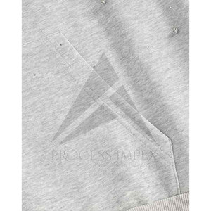 Sudadera con capucha personalizada para hombre con pedrería, con cremallera, gruesa, de corte holgado, talla grande, hombros caídos, estilo cuadrado, Fashion Process Impex - Product Image 6